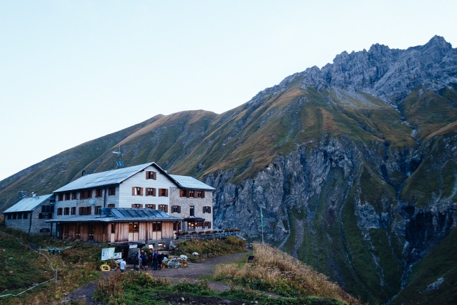 Day 1: the Kemptner Hütte, where I slept the first night.