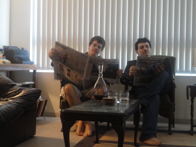 This is the only &lsquo;blunder years&rsquo; photo y&rsquo;all are getting; we took it as a Movember promotional photo