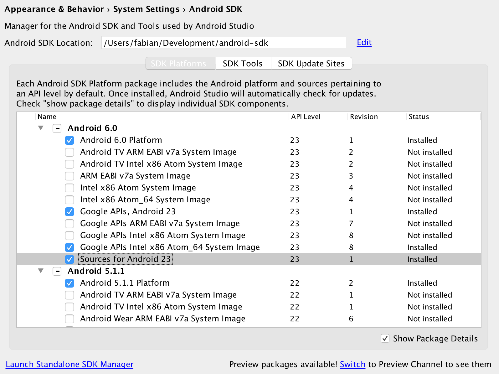 Как запустить sdk manager windows