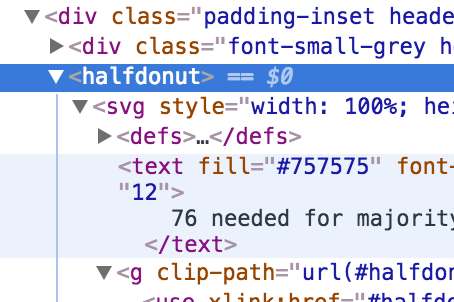 Half-donut component