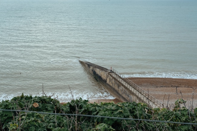 PLEASE DO NOT CLIMB ON THE GROYNES
(these things that stick out into the ocean are called groynes)