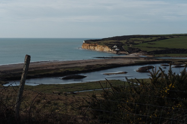 the Cuckmere River, from a hill on the other side