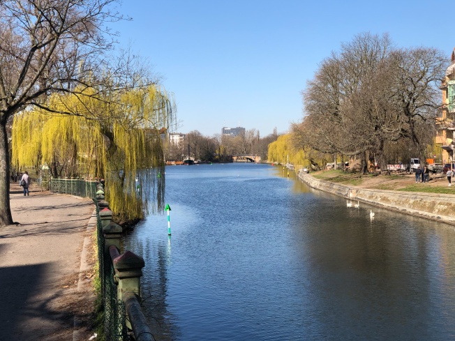 The Landwehr Canal. The Polizei were patrolling there last weekend, telling people to go home.