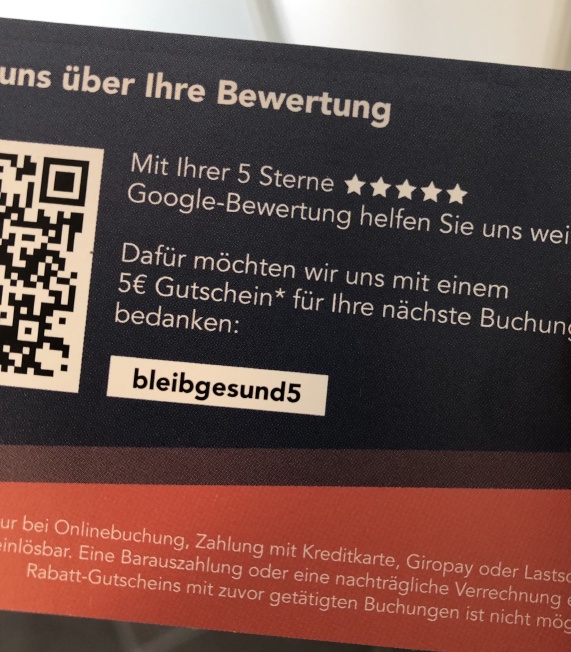 Use coupon code bleibgesund5